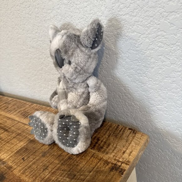 Demdaco Koala Bear Kisses Gray Plaid Plush Stuffed Animal Lovey Baby Dots Toy - Picture 3 of 9